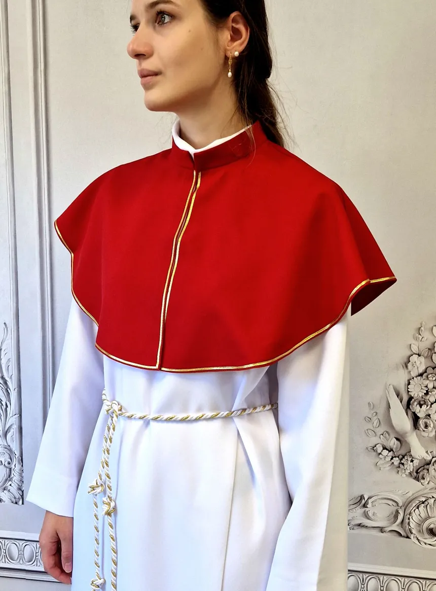 Cape de confirmation Adulte Rouge