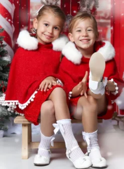 Cape de Noël fille Rouge 6 ans