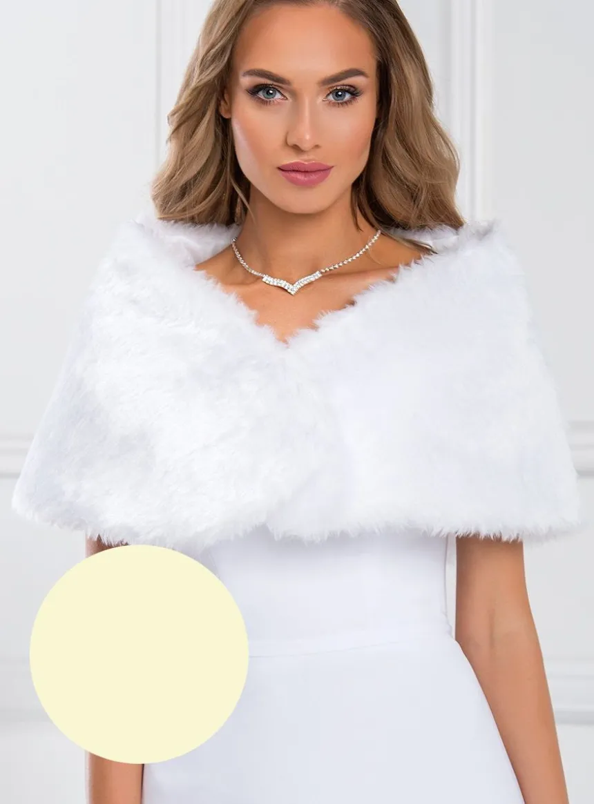 Cape en fausse fourrure de mariage