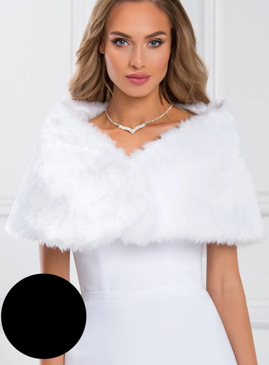 Cape en fausse fourrure de mariage