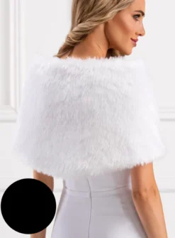 Cape en fausse fourrure de mariage