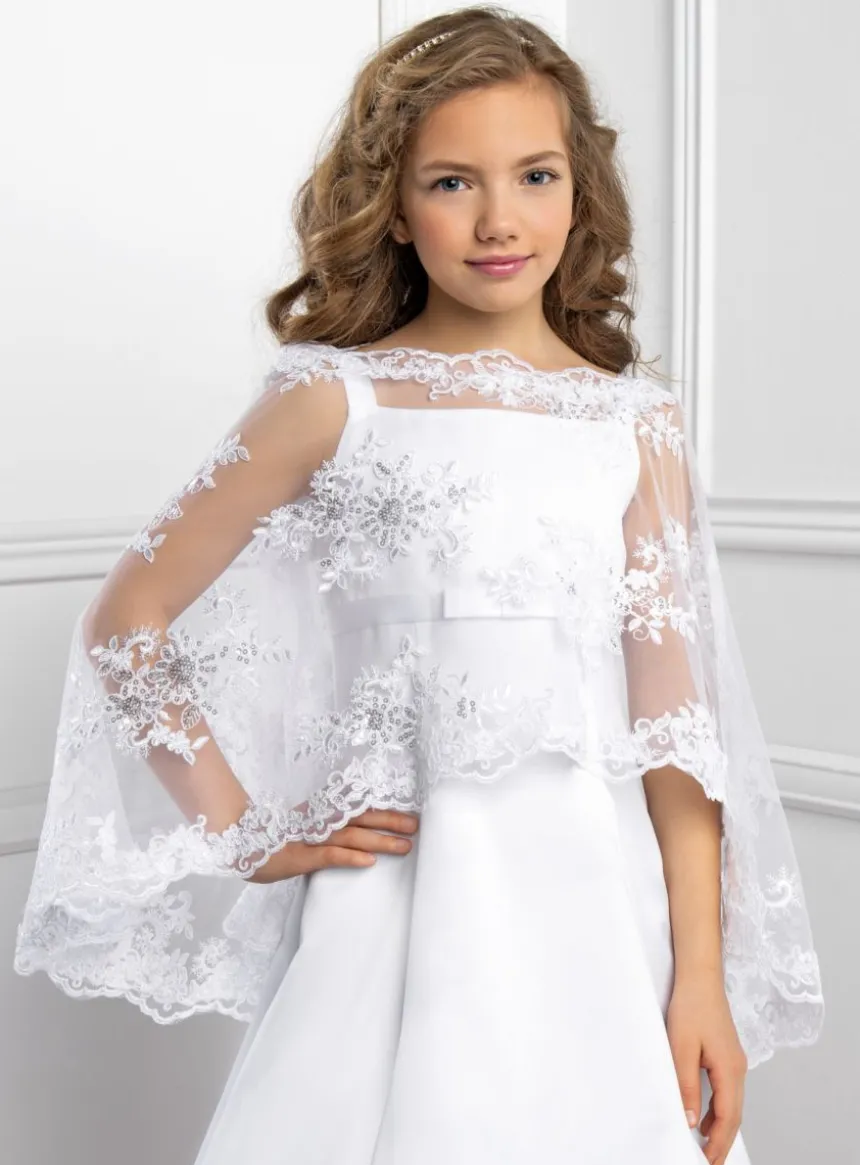 Cape fille dentelle et sequins