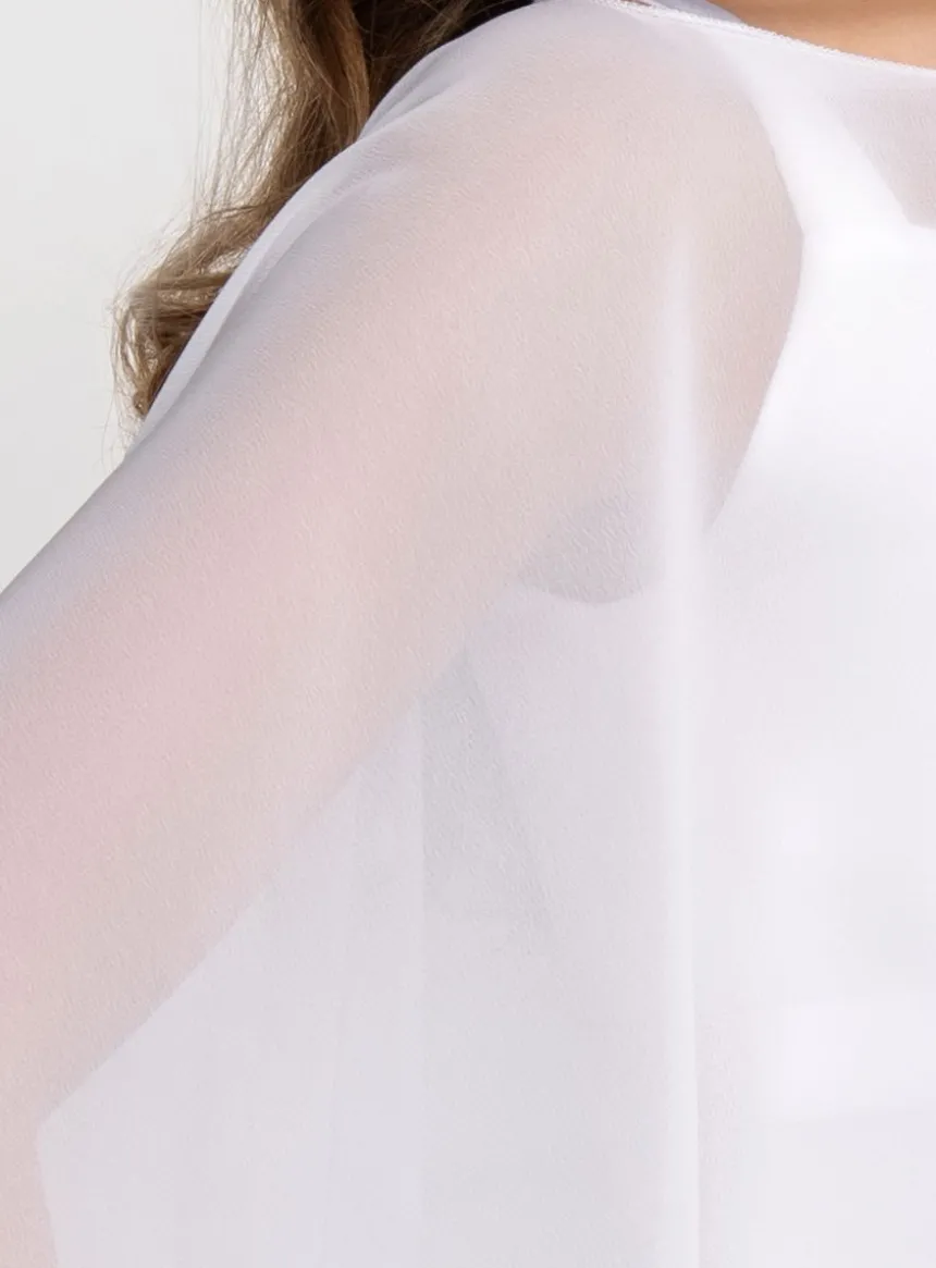 Cape fille en mousseline