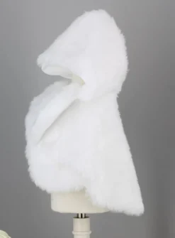 Cape fourrure capuche bébé fille