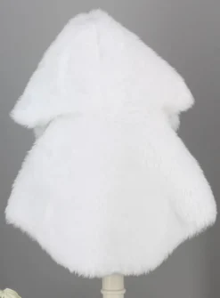 Cape fourrure capuche bébé fille