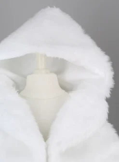 Cape fourrure capuche bébé fille