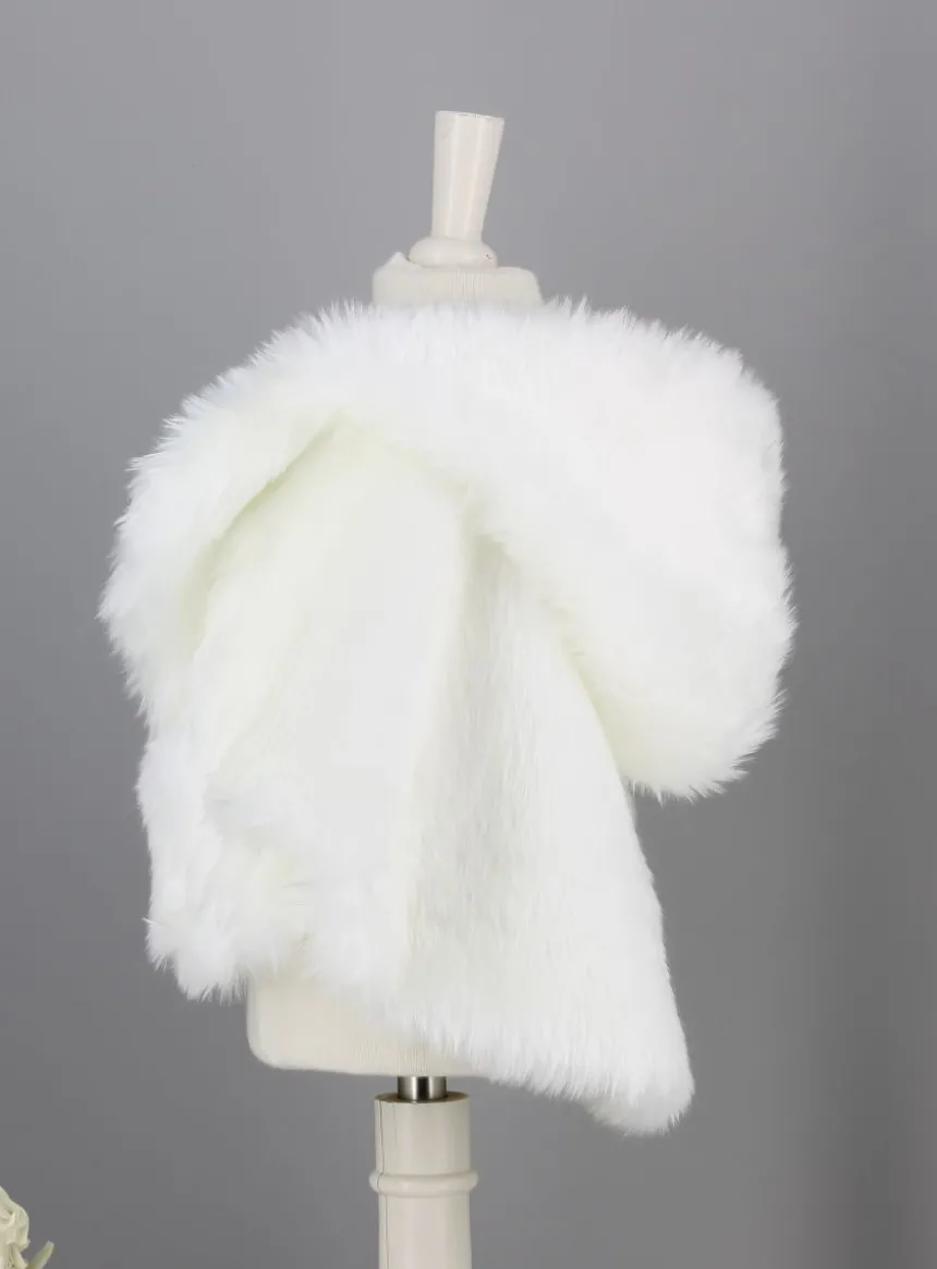 Cape fourrure capuche bébé fille