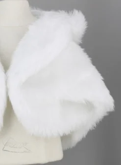 Cape fourrure capuche bébé fille