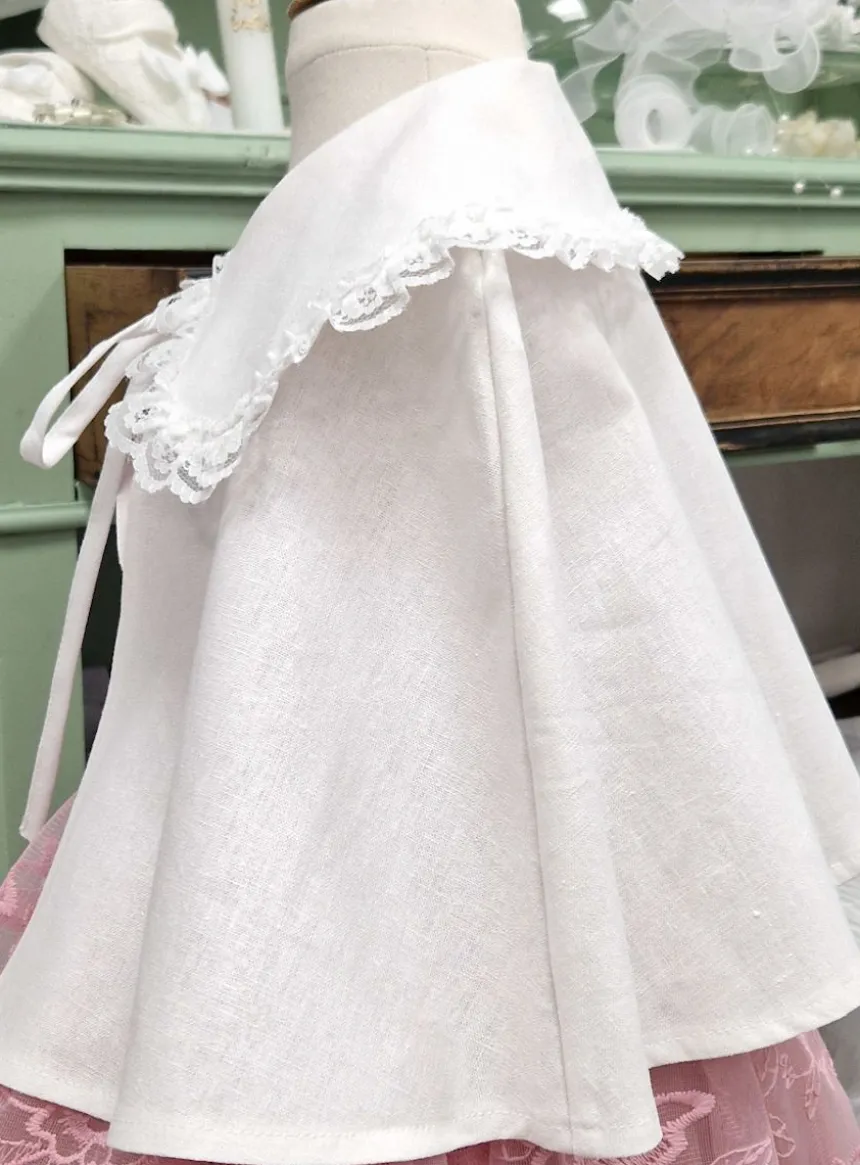 Cape lin col claudine vintage