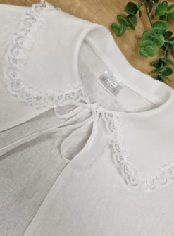 Cape lin col claudine vintage