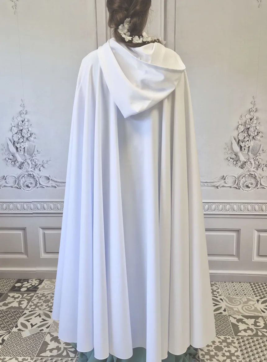 Cape longue adulte Blanc