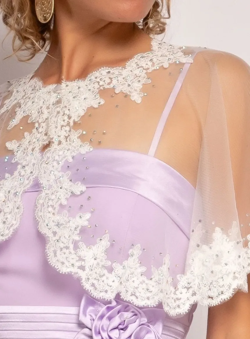 Cape mariage tulle et dentelle
