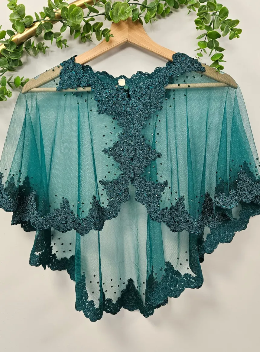 Cape mariage tulle et dentelle