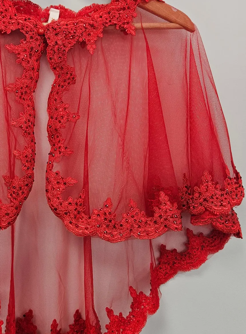 Cape mariage tulle et dentelle