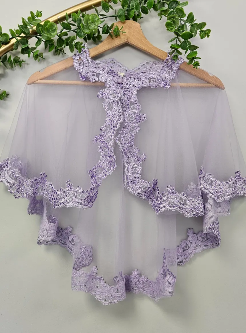 Cape mariage tulle et dentelle