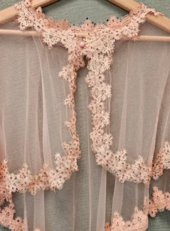 Cape mariage tulle et dentelle