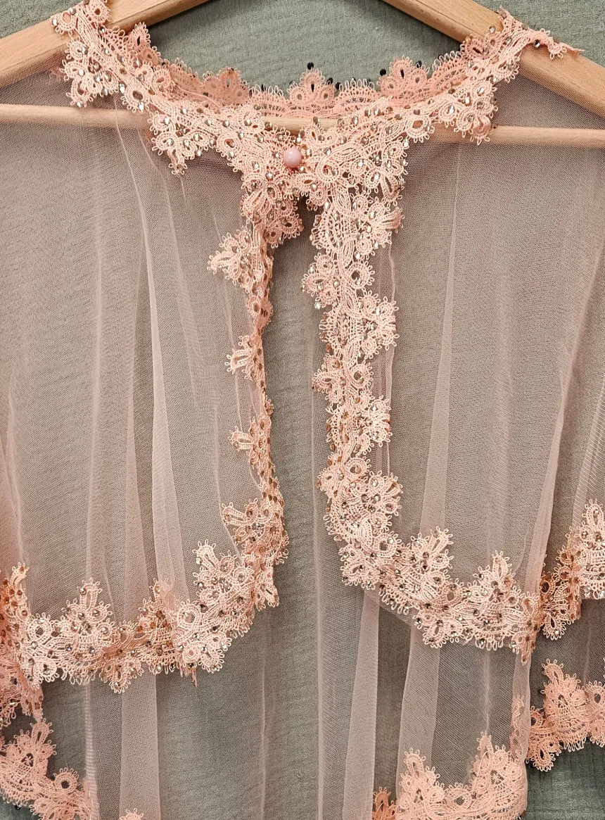 Cape mariage tulle et dentelle