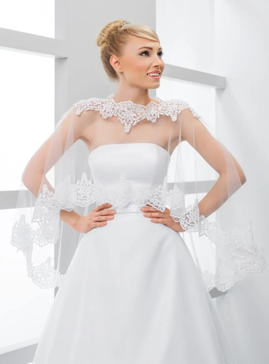 Cape mariée tulle et dentelle