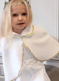 Cape polaire blanche bébé ou enfant motif au choix et Personnalisable
