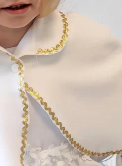 Cape polaire blanche bébé ou enfant motif au choix et Personnalisable