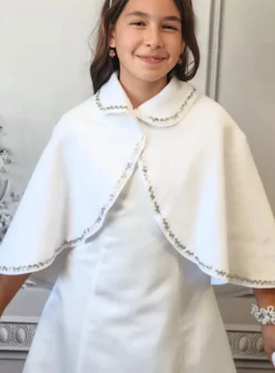 Cape polaire blanche bébé ou enfant motif au choix et Personnalisable