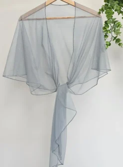 Cape étole pour femme mousseline pailletée