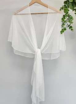 Cape étole pour femme mousseline pailletée