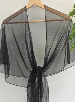 Cape étole pour femme mousseline pailletée