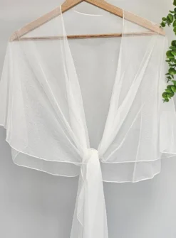 Cape étole pour femme mousseline pailletée