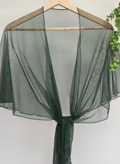 Cape étole pour femme mousseline pailletée