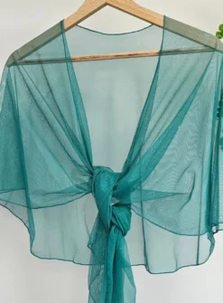 Cape étole pour femme mousseline pailletée