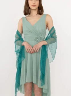 Cape étole pour femme mousseline pailletée