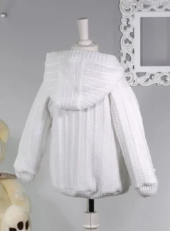 Cardigan blanc doublé coton pour bébé et petit garçon