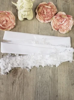 Ceinture composition florale - Collection Création Blanc