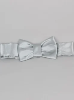 Ceinture de cortège fille avec noeud Gris argent L