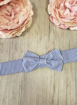 Ceinture de cortège fille blanc bleu Bleu