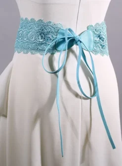 Ceinture dentelle à nouer pour femme