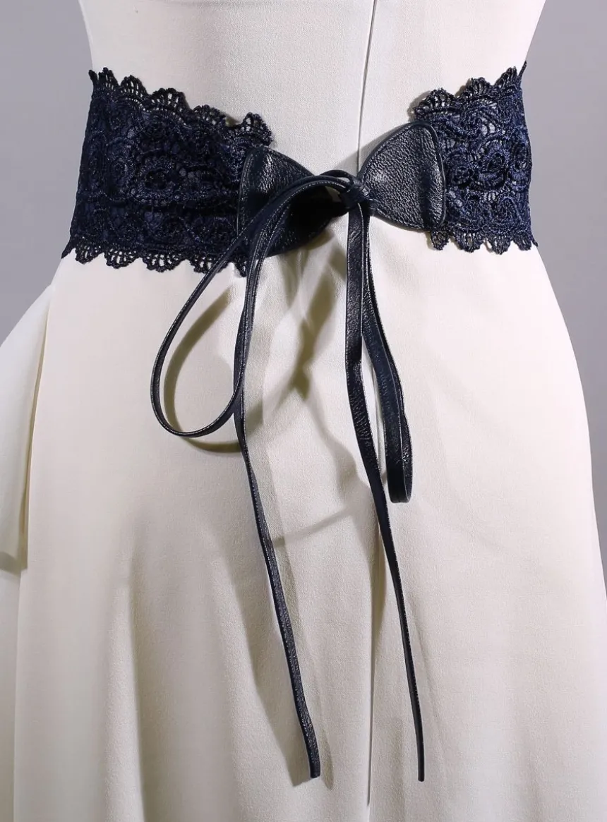 Ceinture dentelle à nouer pour femme