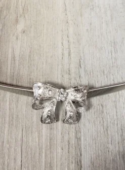Ceinture femme argent noeud strass Gris argent