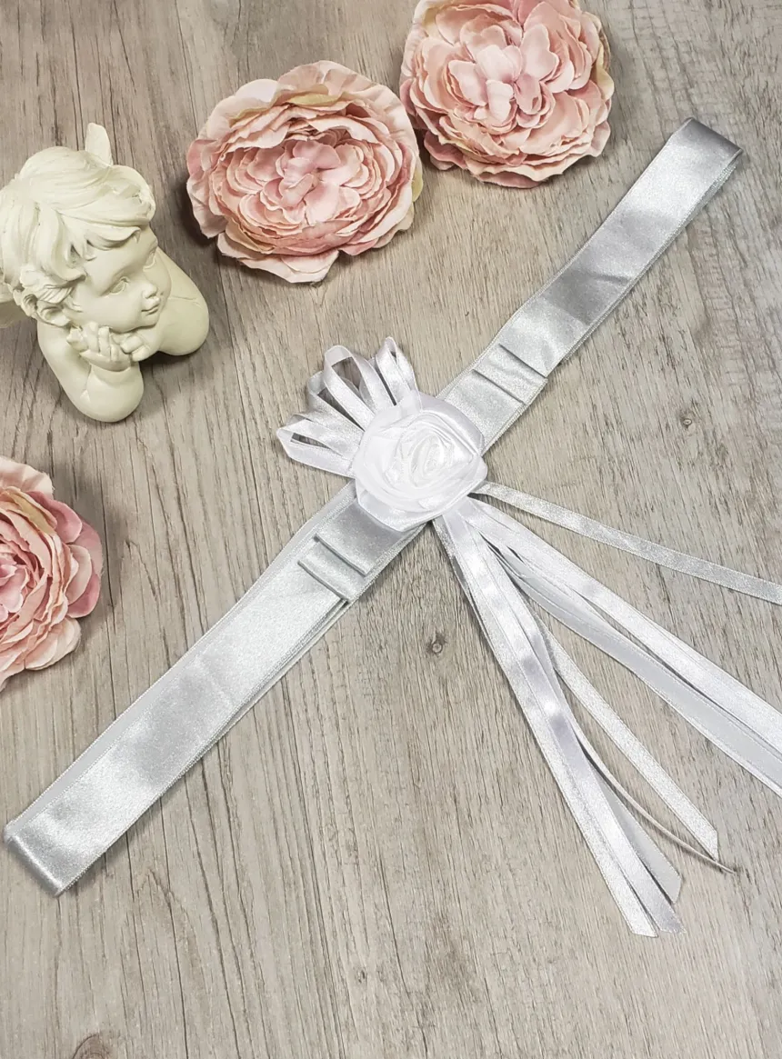 Ceinture mariage enfant ruban et fleur