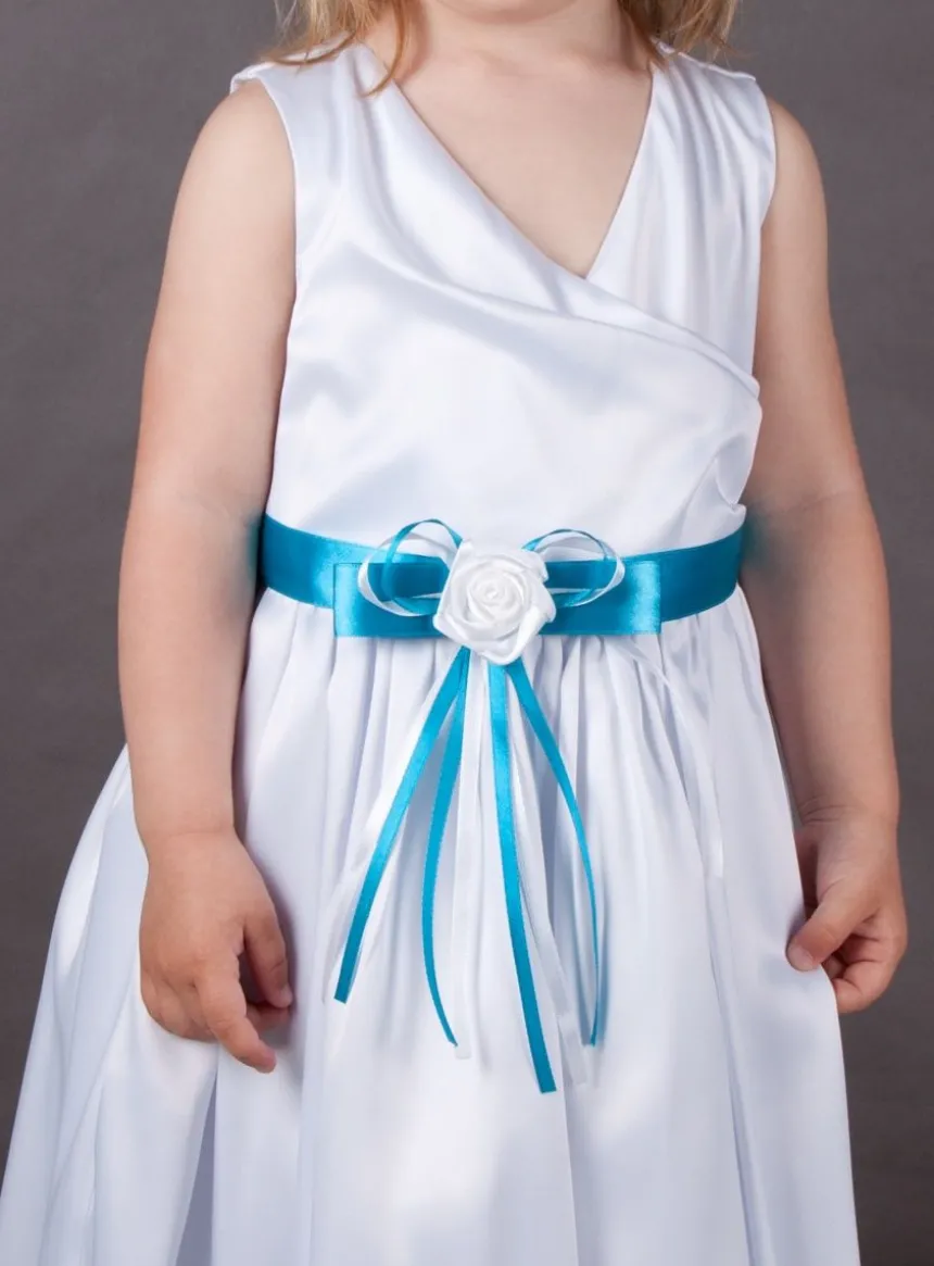 Ceinture mariage enfant ruban et fleur