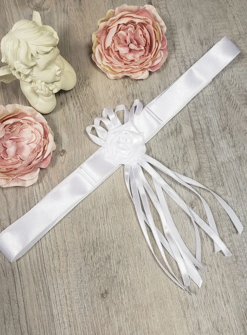Ceinture mariage enfant ruban et fleur