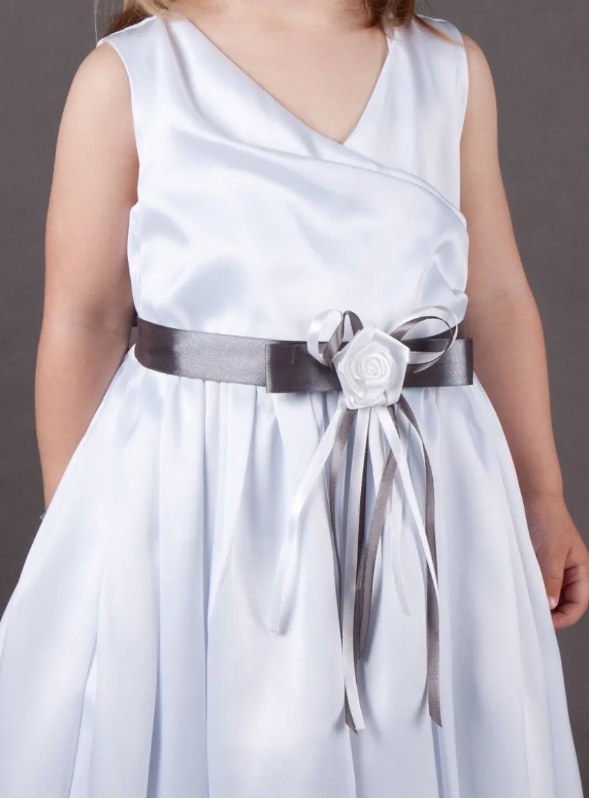 Ceinture mariage enfant ruban et fleur