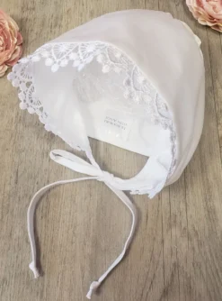 Chapeau Béguin bébé fille baptême Iris
