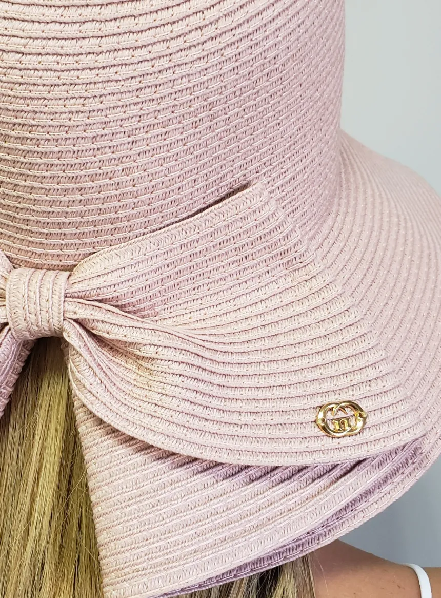 Chapeau chic femme noeud large