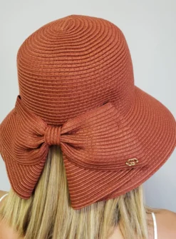Chapeau chic femme noeud large