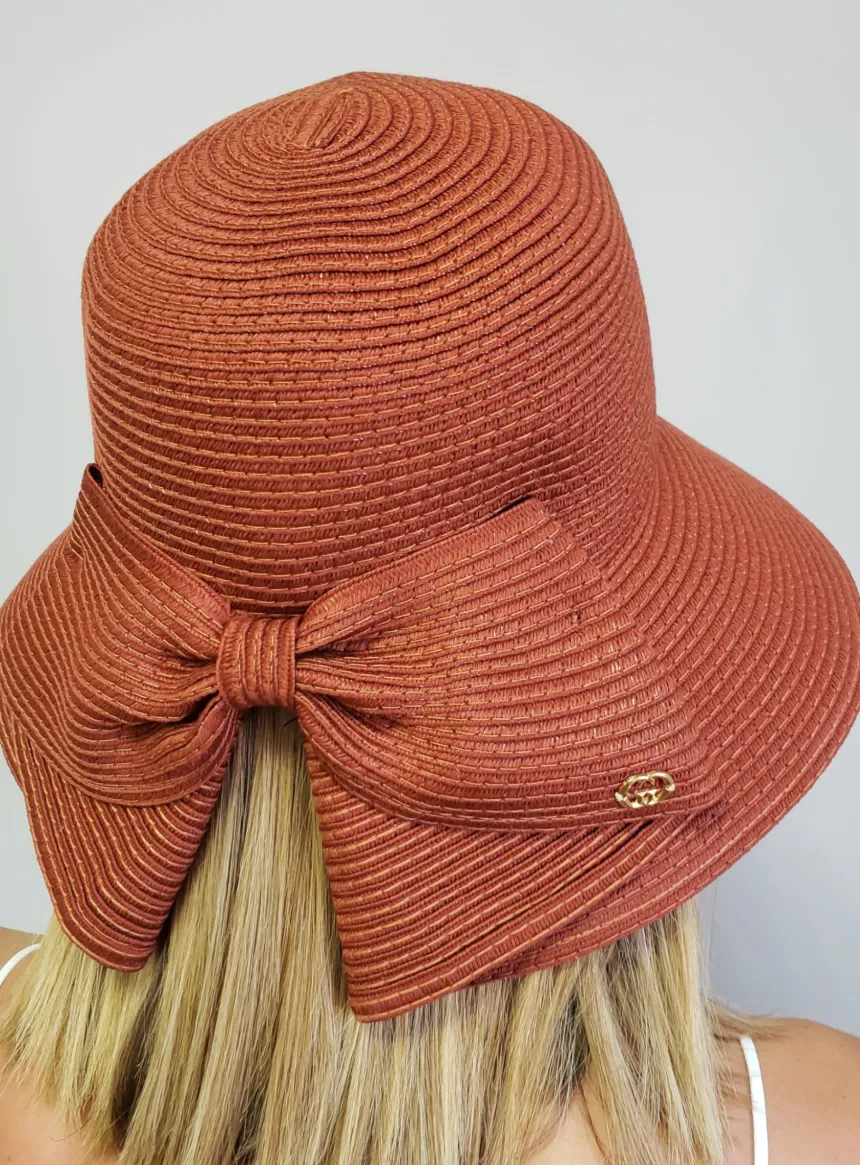 Chapeau chic femme noeud large