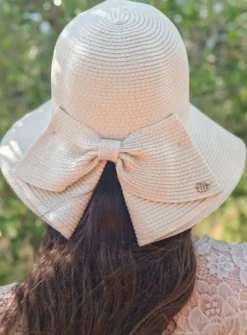Chapeau chic femme noeud large