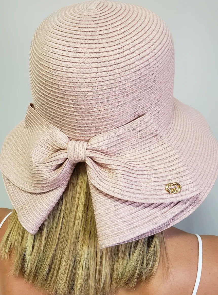 Chapeau chic femme noeud large