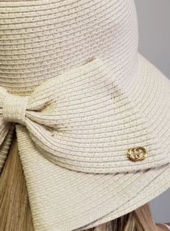 Chapeau chic femme noeud large